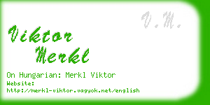 viktor merkl business card